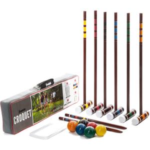 Franklin Sports Portable Backyard Croquet Sets - Complete 4 + 6 Player Croquet Sets with Mallets, Croquet Balls + Wickets Included - Outdoor Family Lawn Game Sets