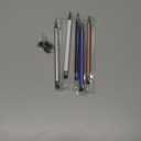 Bopomofo Stylus (5 Pcs), 2-in-1 Stylus Pen for Touch Screen, High Precision and Sensitivity, Suitable for iPhone/ipad/Android Tablets, Compatible with Touch Screens (Black/White/Blue/Rose Gold/Silver)