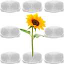 HOZEON 8PCS 2.75 Inch Clear Plastic Flower Frog Pin Holder, Round Floral Frogs with Suction Cup for Flower Arrangement, Wedding Decor