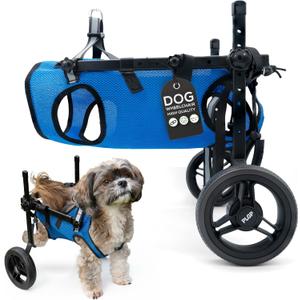 Dog Wheelchair for Back Legs, Dog Wheelchair Cart, Doggy/cat Wheelchairs with Disabled Hind Legs Walking, Mobility Aids for Small Pets Hind Limbs, Dogs Carts with Wheels, Light Weight (Royal Blue)