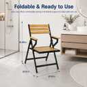 Folding Shower Chair, Shower Seat with Arms and Back, Quick-Assembly