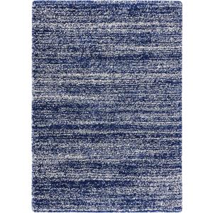 SAFAVIEH Hudson Shag Collection Accent Rug - 2' x 3', Navy & Ivory, Non-Shedding & Easy Care, 2-inch Thick Ideal for High Traffic Areas in Entryway, Living Room, Bedroom (SGH295N)