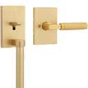 Kwikset Prava Front Door Lock Handle and Deadbolt Set, Entry Handleset Exterior with Interior Reversible Lever, Satin Brass, Pick Resistant SmartKey Rekey Deadbolt Security