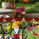 Suzile 6 Pcs Cardinal Garden Stake Red Cardinal Christmas Ornaments Floral Picks Garden Bird Resin Crafts for Decoration Flower Arrangements Tree Potted Plants, 11 Inch