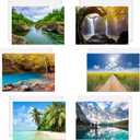 Beautiful Scenery Generic Note Card Pack / 24 Nature Greeting Cards With White Envelopes / 6 Breathtaking Outdoor Scenery Designs / 4 5/8" x 6 1/4" All Occasion Sympathy Cards