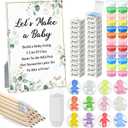 Blosssound Greenery Eucalyptus Baby Shower Decorations Games, Lets Make a Baby Playdough Game Set, 103 Pcs Funny Shower Gender Reveal Activities for 24 Guest Adult Boy Gril Large Group