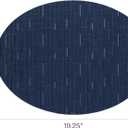 Chilewich Bamboo Placemats Set of 4 - Woven Oval Placemats - Reusable, Stain-Resistant, Indoor/Outdoor Tabletop Protection - 19" x 14" - Lapis