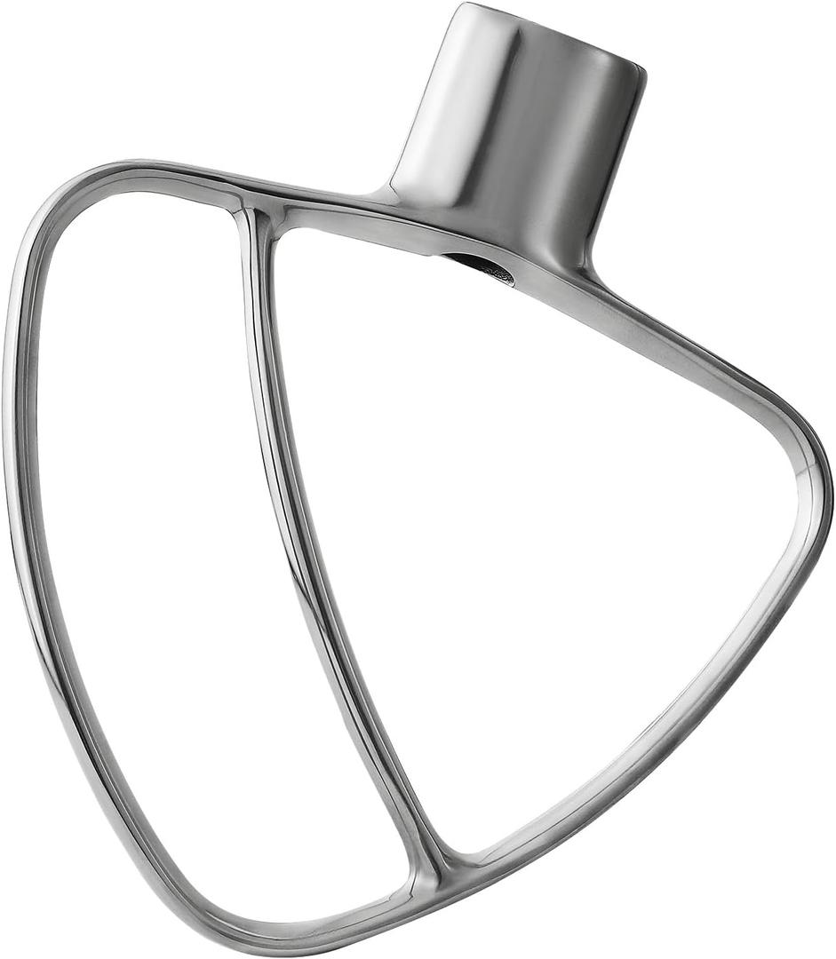 Stainless Steel Flat Beater for KitchenAid 4.5-5 Quart Tilt-Head Stand Mixers, 5 QT Mixer Paddles Stainless Steel Non Coated, Mixer Beater Attachment Dishwasher Safe