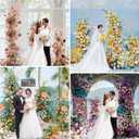 Asee'm Metal Arch Backdrop Stand Set of 2 (7.2FT,6FT) Gold Arched Frame for Wedding Ceremony Parties Birthday Baby Shower Garden Decoration