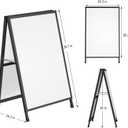 Relx 24x36 Inch A Frame Sign, Double-Sided Metal Sandwich Board, Heavy Duty Slide-in Sidewalk Signs for Outdoor Street Advertising Poster (Frame only)