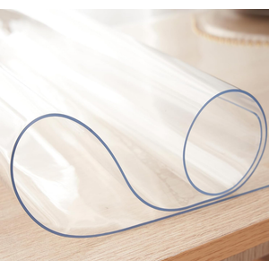 30x60 Inch Clear Table Cover Protector 1.5mm Thick PVC Water Resistant Rectangle Plastic Non-Slip Table Pad for Wooden Coffee Table Writing Desk