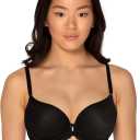 Smart & Sexy Womens Iconic Lace Push Up Bra (42C, Black Hue (Mesh))