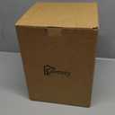 Escenzy Modern Bathroom Trash Can Silver Mosaic Glass 5L | 7" x 10" | Luxury Waste Basket for Restroom, Bedroom, Office & Kitchen | Decorative Small Garbage Can | Silver Glitter Bathroom Accessories