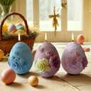 3 x NUXIUNT Easter Egg Silicone Resin Candle Soap Molds for Candle Silicone Holder Mould Wax Scents for Candles Soap Epoxy Resin Making Kit Craft,Soy Paraffin Wax,Beeswax,Easter Home Party Decoration