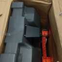 Camco Rhino 36-Gallon Camper/RV Tote Tank - Features Large Heavy-Duty No-Flat Wheels & Built-In Gate Valve - Removable Steel Tow Adapter, 3 Sewer Hose & More RV Accessories (39006)