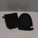 Big Red House - Silicone Mini Oven Mitts - Black Set of 2 - Heat Resistant to 536 F / 280 C Kitchen Gloves Professional Grade Pot Holders for Cooking Baking (10")