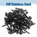 ANCHOREASE #8×1″ Sheet Metal Screws 100Pcs, 410 Stainless Steel Black Self Drilling Screws, Hex Washer Head Fast Self Tapping Screws