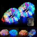 EaseSolies 2 Pack Battery Garden Lights, 200 LED Rope Light with 8 Modes, Waterproof Garden Light for Outside, Outdoor Tree Lights for Christmas Bedroom Patio Yard Wedding and Holiday Decor