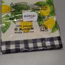 White and Black Buffalo Plaid Check Lemon Table Runner Farmhouse Style Spring Summer Home Kitchen Dinding Room Table Decorations 13x72 Inch