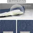 Easy-Going Waterproof Dog Bed Cover Reversible Leak Proof Pet Blanket Replacement Mat for Furniture Washable Couch Cover Sofa Cover for Dogs Cat(82x102 Inch, Navy/Ivory)