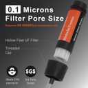 2 x 4 Pack Water Filter Straw - Portable, Compact, Multipurpose Water Purification Device for Emergency Kits, Outdoor Activities, Camping, Travel