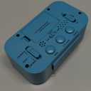 Peakeep Night Light Digital Alarm Clock Battery Operated with Indoor Temperature, Desk Small Clock (Blue)