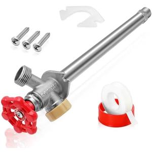 Boltigen 12inch Anti-Siphon Frost Free Sillcock Valve, No Lead Brass Freeze Proof Outdoor Water Faucet, 1/2" NPT X 3/4'' GHT Hose Bib Frost Free Outside Spigot