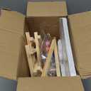 4 Pack 8 * 10In Canvas Boards for Painting, Art Canvas for Drawing with 16 Brushes & 8 Paint Trays & 16 Acrylic Paint, Mini Painting Canvas with Easel Set, Painting Kits for Adults Party