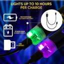 Light Up Drum Sticks Rechargeable 15 Color Changing Led Personalized Drumsticks for Kids Drummer Gifts Drum Accessories