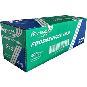 Reynolds 912 Foodservice Clear Plastic Wrap Film, 15 inch Width, 2000 Feet