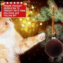 100 Pcs Christmas Velvet Ornament Strings Adjustable Ornament Hooks Non Slip Hangers Hooks Tree for Christmas Tree Decorations(Brown)