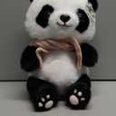 9.8'' Panda Dolls with Love Heart Scarf, Soft Stuffed Plush Animal Toys Plushies Birthday Gifts for Her/Girlfriend Lover Mom Kids (Pink)