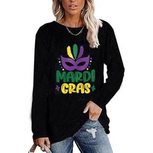 St Satricks Day Shirts Women Long Sleeve Lucky Irish Shamrock Holiday Graphic Shirts M