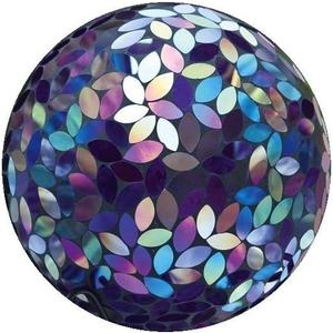 Evergreen Garden Gazing Ball in Purple Iridescent Design Everyday Decor for Homes Gardens and Yards