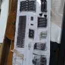 Zevemomo Queen Size Bed Frame with Headboard, Bed Frame Queen Size with Charging Station, Built in LED Light Strip, No Noise, No Box Spring Needed, Rustic Brown(Rectangular Slot)