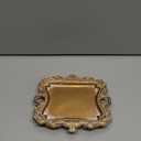 Vintage Small Gold Ring Dish, Birthday & Wedding Gifts for Women Wedding Ring Tray - 5.3 x 4.5 inches