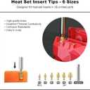 90W Digital Soldering Iron Heat Set Insert Tool with Extra Soldering Tips, Heat Set Insert Tips, and Threaded Inserts Heat Insert Brass Nuts