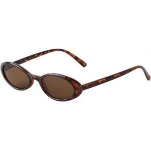 VIA LEECA Trendy Oval Sunglasses Women 90s Vintage Sun Glasses Fashion Tinted Glasses UV400 Protection (Tortoise)