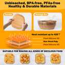 375Pcs Air Fryer Paper Liners, 8" Square Air Fryer Liners Disposable, Heavy-Duty Parchment Paper for 5-8 qt Airfryer, Non-Stick & Non-Leak Paper Liners for Oven Pan, Deep Fryer Parts & Accessories