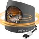 Heated Cat Cave Bed - Enclosed Round Cat Dome with Adjustable Heating & Timing - Large Warm Cat Hut with Faux Fur Lining for Winter Sleep - Up to 18 Lbs