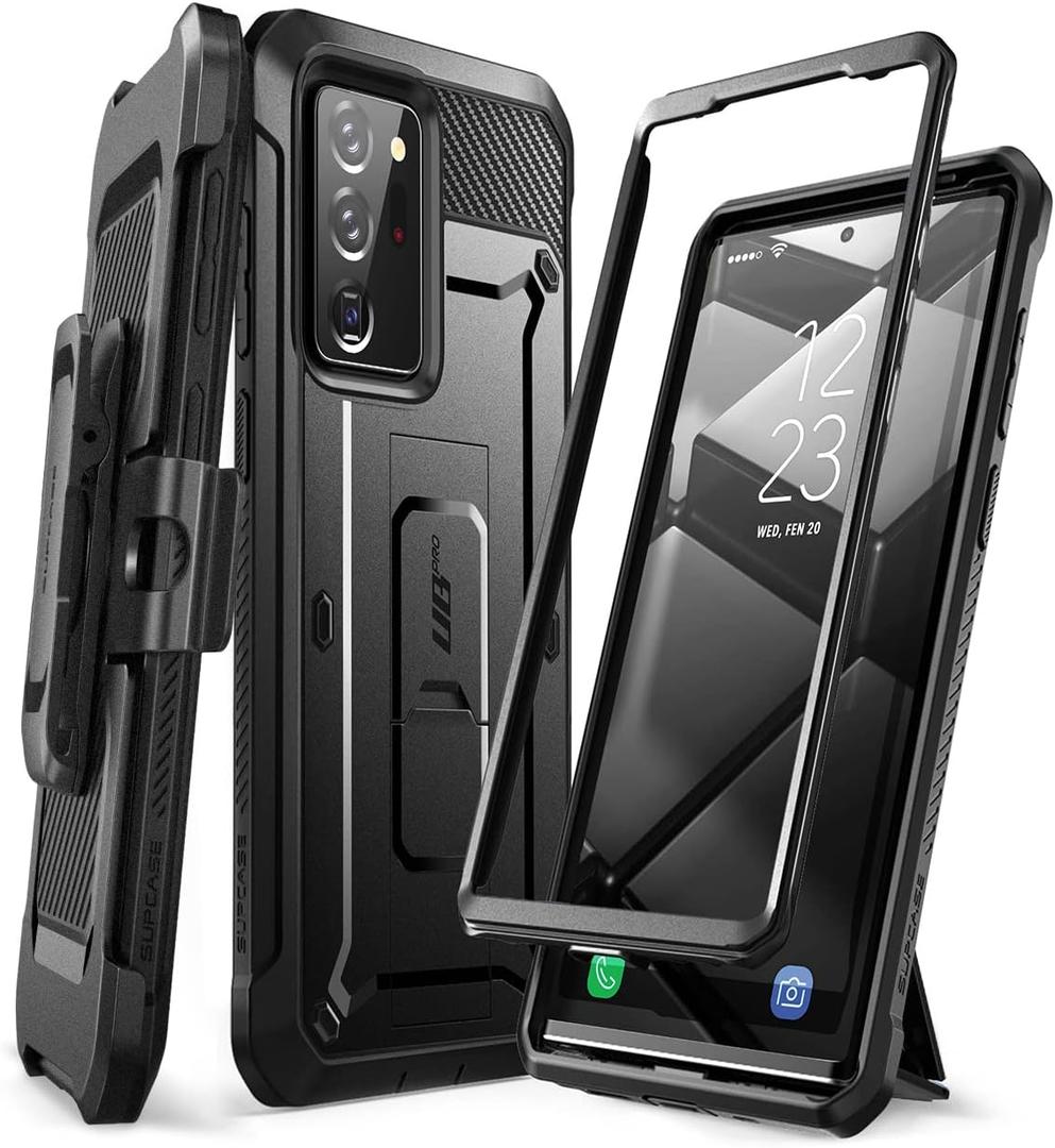 SUPCASE Unicorn Beetle Pro Series Case for Samsung Galaxy Note 20 Ultra (2020 Release), Full-Body Rugged Holster & Kickstand Without Built-in Screen Protector (Black) 