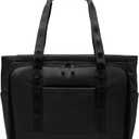 Halfday Convertible Garment Tote: 2-in-1 Travel Tote & Garment Bag, Carry-on for 1-2 Day Trips (16 Laptop Pocket, Shoe Compartments, Trolley Sleeve), Water-Resistant Ballistic Nylon, Jet