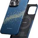 pitaka Case for iPhone 15 Pro Compatible with MagSafe, Slim & Light iPhone 15 Pro Case 6.1-inch with a Case-Less Touch Feeling, 1500D Aramid Fiber Made [StarPeak MagEZ Case 4 - Milky Way Galaxy]