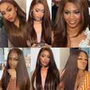 Color 4 Bundles Human Hair Brown Straight Bundles Human Hair 14 16 18 Inch NerriHou Unprocessed Brazilian Virgin Hair Chocolate Straight Bundle Human Hair Extensions 3 Bundle 50 Gram Per Bundle