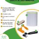 Indoor Stair Treads - Non-Slip 8" X 30" Clear Step Grips with Glow-in-The-Dark Stripes for Extra Elderly Support - Easy Peel 15-Pack Anti-Slip Strips for Wooden Stairs