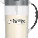 Dr. Brown's Baby Formula Mixing Pitcher with Adjustable Stopper, Locking Lid & No Drip Spout, Black, BPA Free, 36oz, 1 Pack