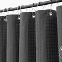 PurpleEssenecs Shower Curtain - Waffle Textured Heavy Duty Thick Fabric Shower Curtains for Bathroom, Luxury Weighted Cloth Bath Curtain - Fall Thanksgiving - 72" W x 72" L - Pack of 1 - Steel Grey