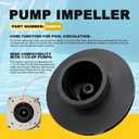 355074 Pump Impeller Assembly Fit for Pentair Superflo and Sta-Rite Supermax Challenger Pool and Spa 1-1/2 HP Pump, 1.5 HP Durable Heavy Duty Pump Impeller Replacement