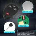 X AUTOHAUX KOBGT04A 315MHz Keyless Entry Remote Ignition Transponder Key Fob for Chevrolet Uplander 2005-2008 for Chevrolet HHR 2006-2011 for Buick Terraza 2005-2007 4 Buttons 2pcs