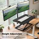 Standing Desk Converter Adjustable Height,Keyboard Riser for Stand Up Desk Riser,Computer Keyboard Stand for Desktop,Ergonomic Sit Stand Computer Workstations Black Size 23.6 Inch, 23.6 x 13.4 x 15.6 inches